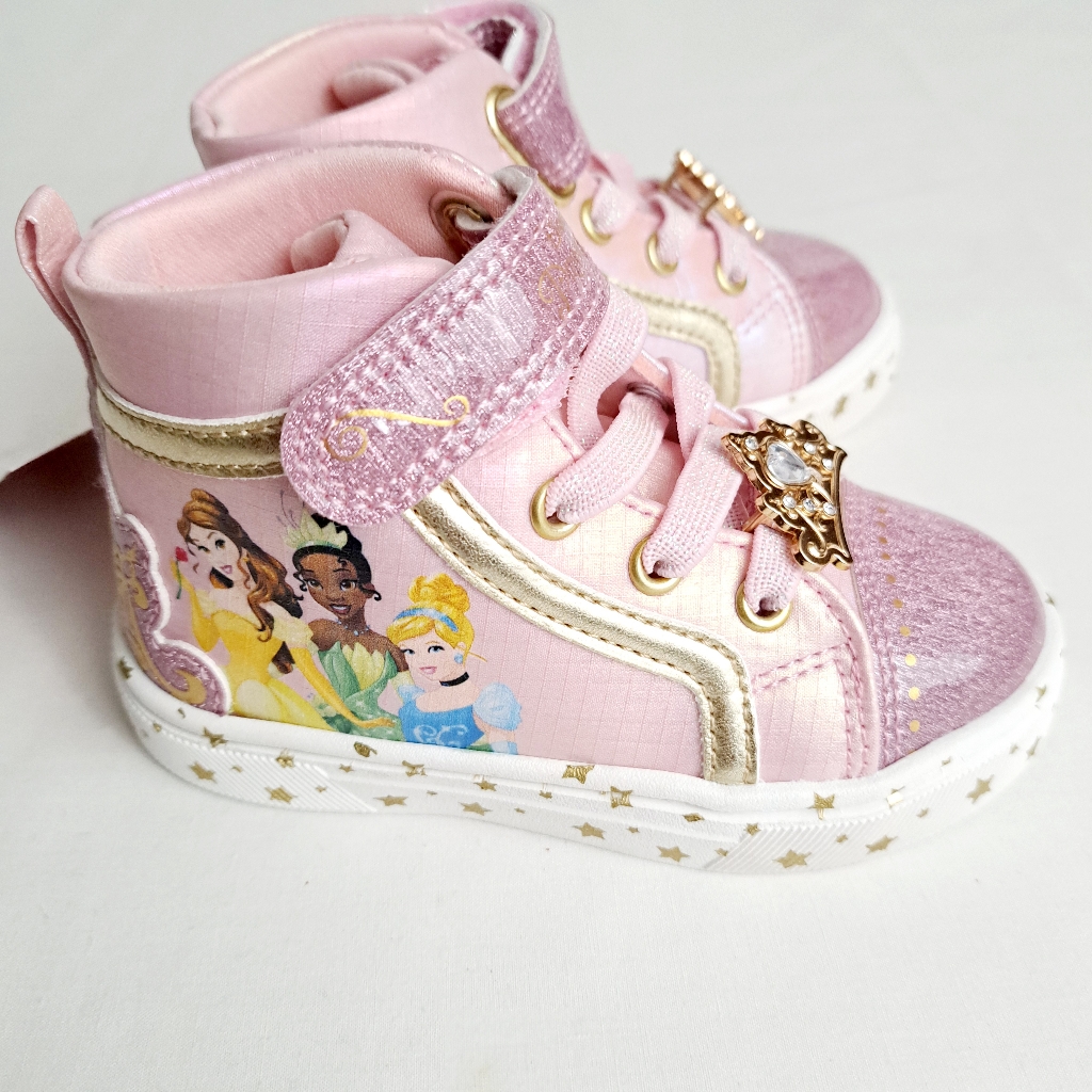Disney Princess Pink High-Top Sneakers Shoes Sz 7